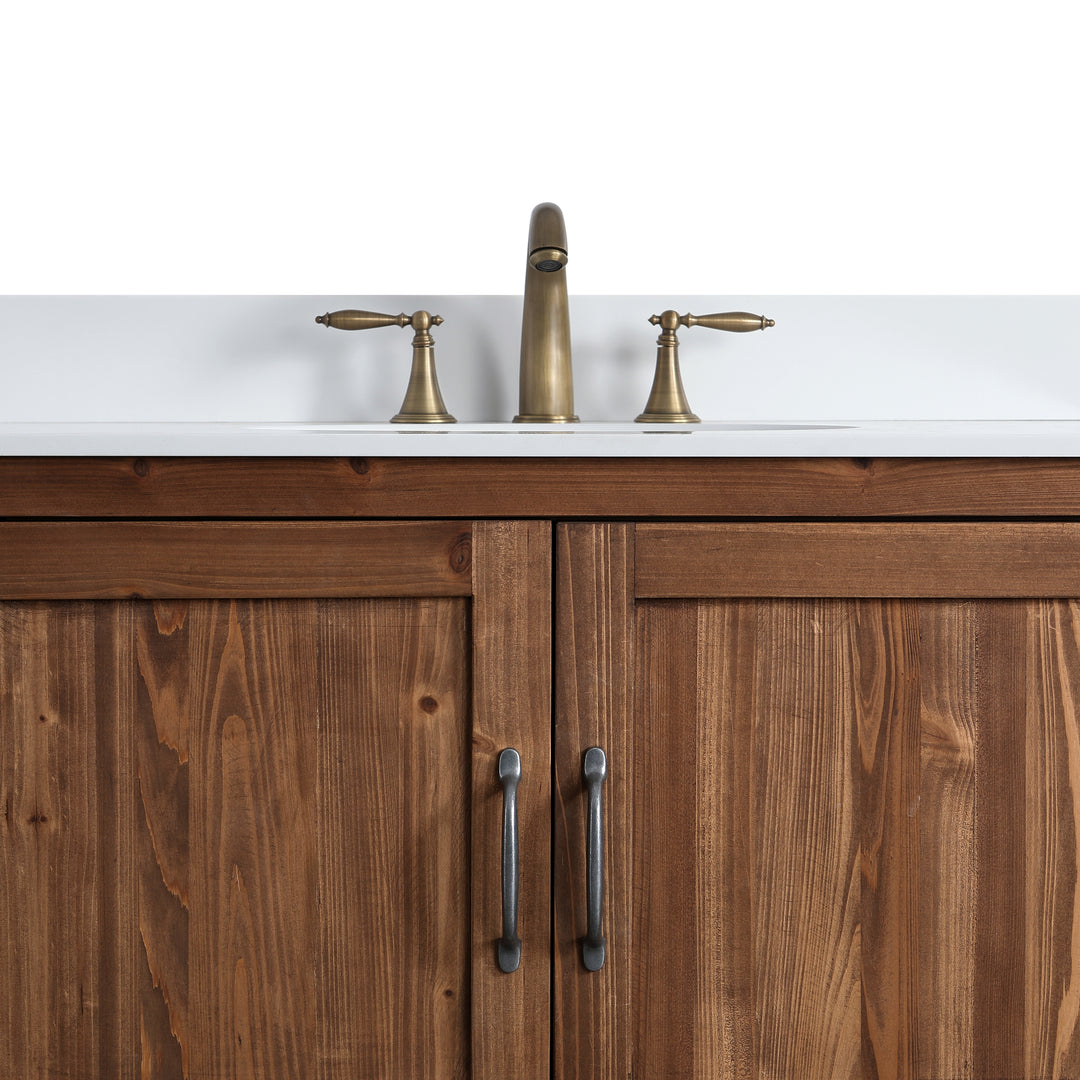 Austin 36" Vanity Base Built With Reclaimed Wood in Walnut Finish