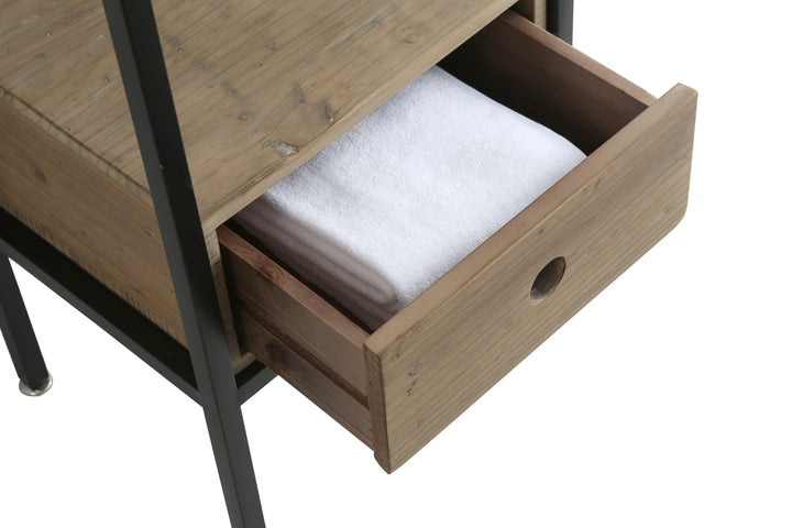 Cassidy 16" Single Sink Vanity in Natural with Porcelain Top - Design Element Bath Kitchen - Bathroom Vanity - 