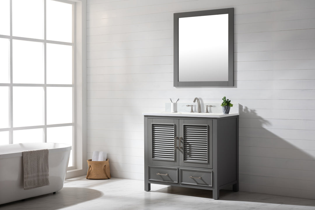 Estate 36" Single Vanity with White Quartz Top
