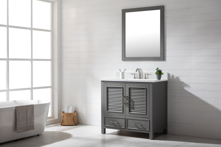 Estate 36" Single Vanity with White Quartz Top
