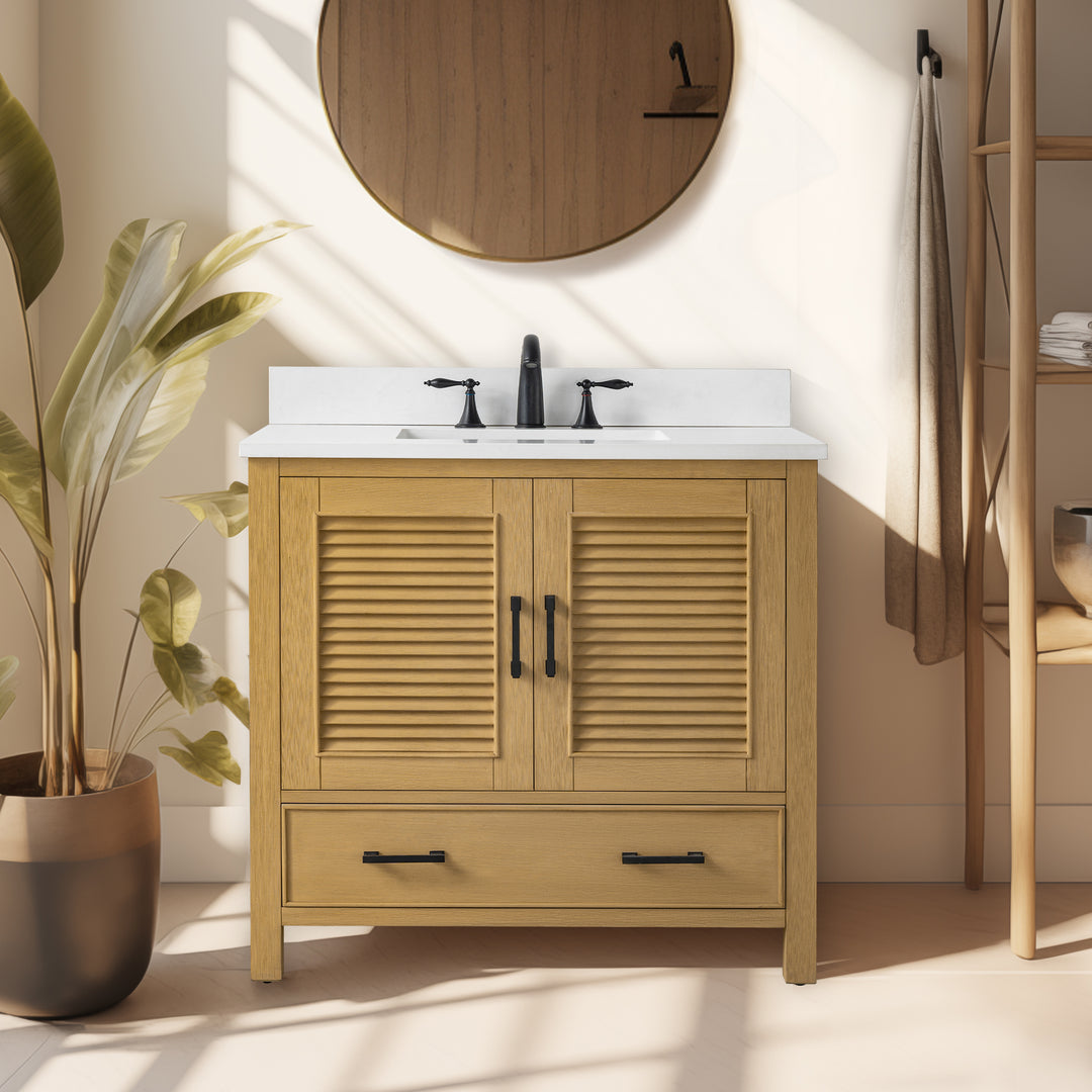 Estate 36" Single Vanity with White Quartz Top