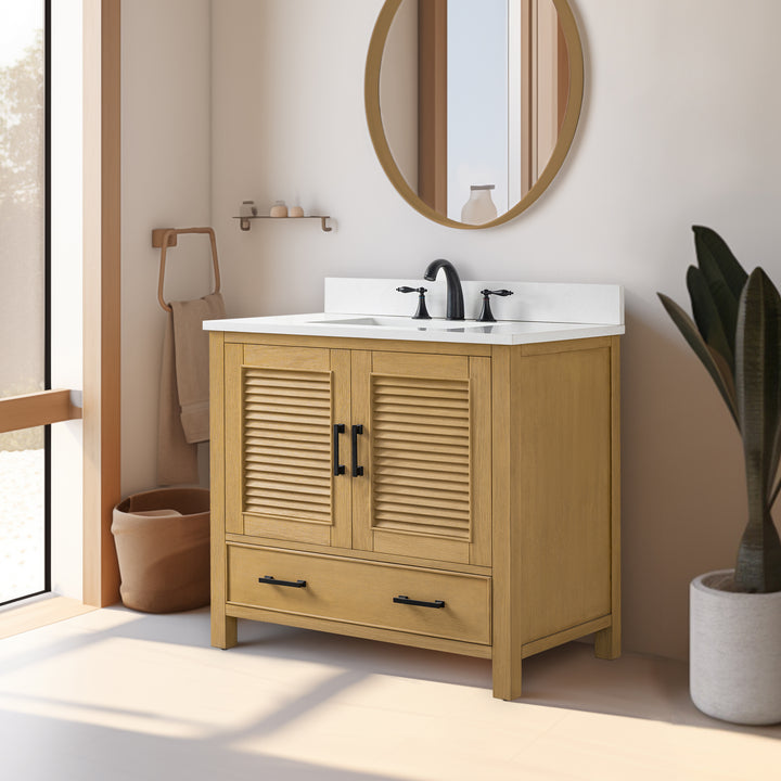 Estate 36" Single Vanity with White Quartz Top