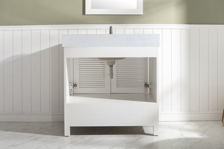 Estate 36" Single Vanity with White Quartz Top