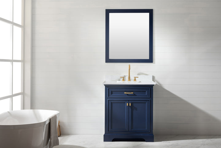 Milano 30" Single Sink Vanity with White Quartz Top
