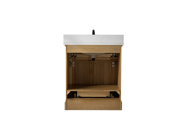 Milano 30" Single Sink Vanity with White Quartz Top