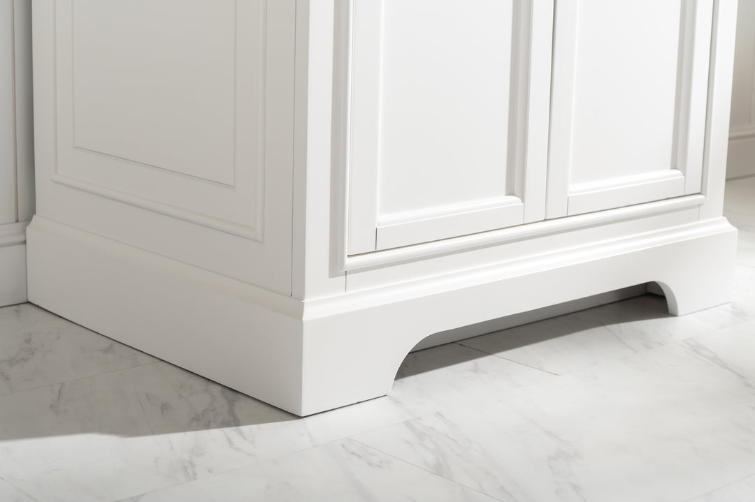 Milano 30" Single Sink Vanity with White Quartz Top
