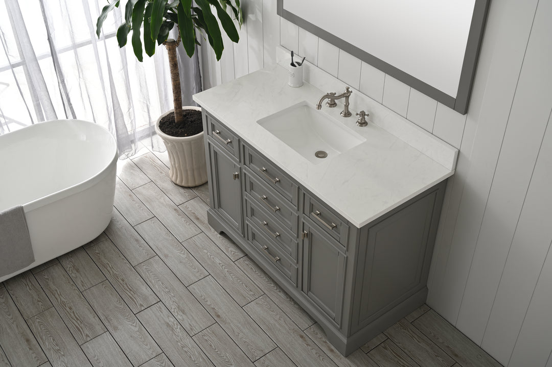 Milano 48" Single Sink Vanity with White Quartz Top