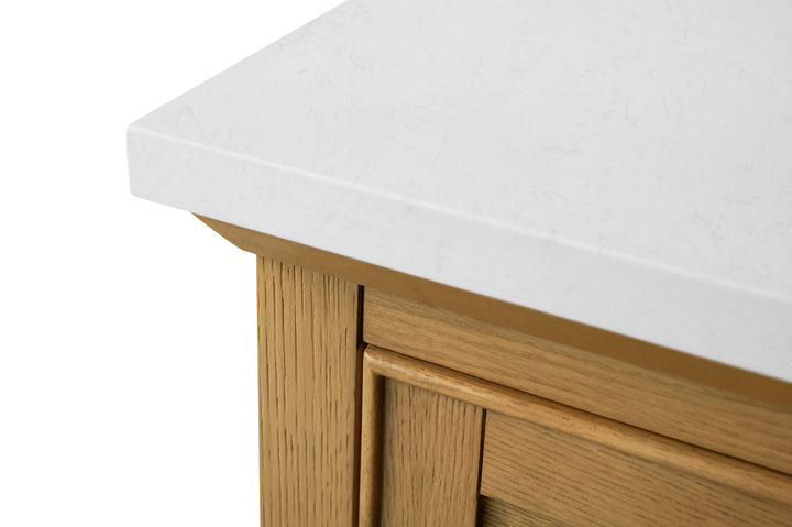 Milano 48" Single Sink Vanity with White Quartz Top