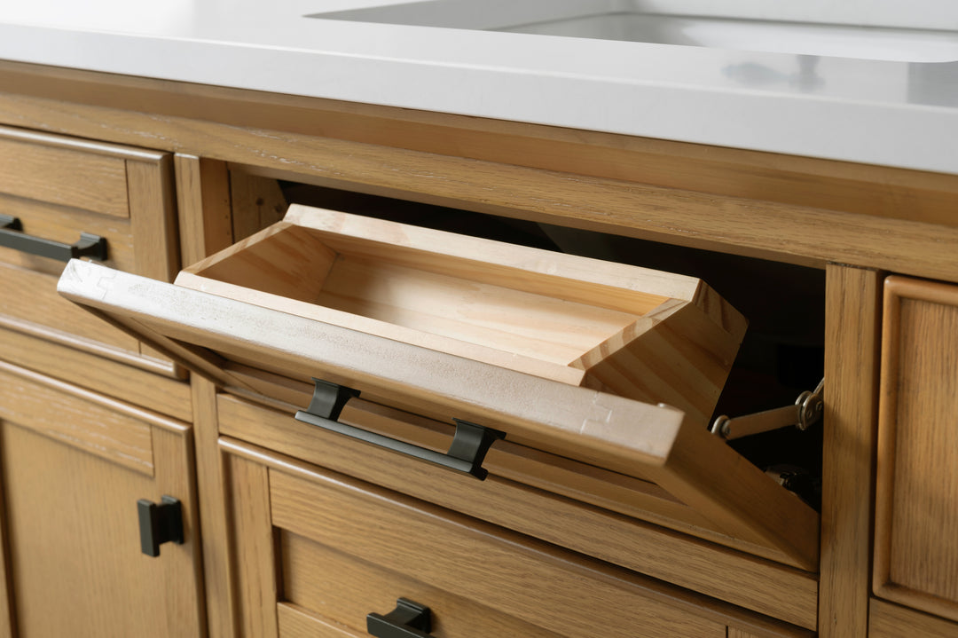 Milano 48" Single Sink Vanity with White Quartz Top