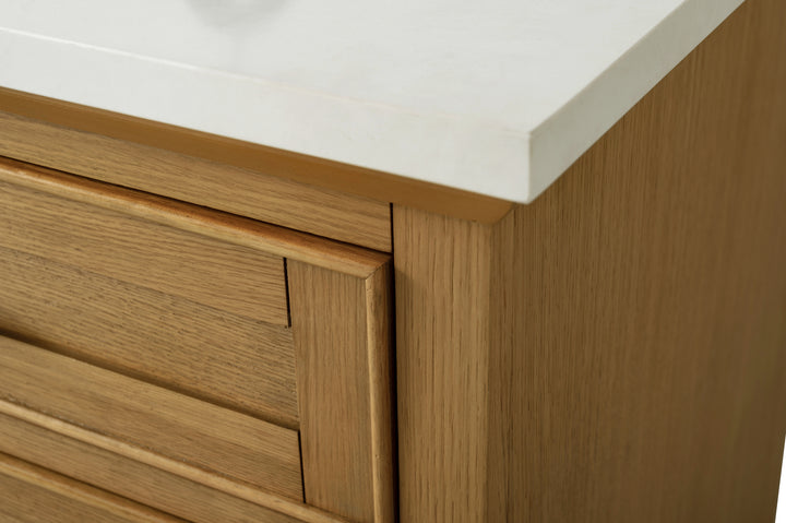 Milano 72" Double Sink Vanity with White Quartz Top