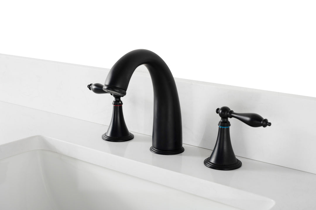 Milano 72" Double Sink Vanity with White Quartz Top