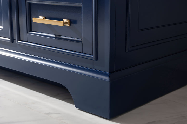 Milano 84" Double Sink Vanity with White Quartz Top