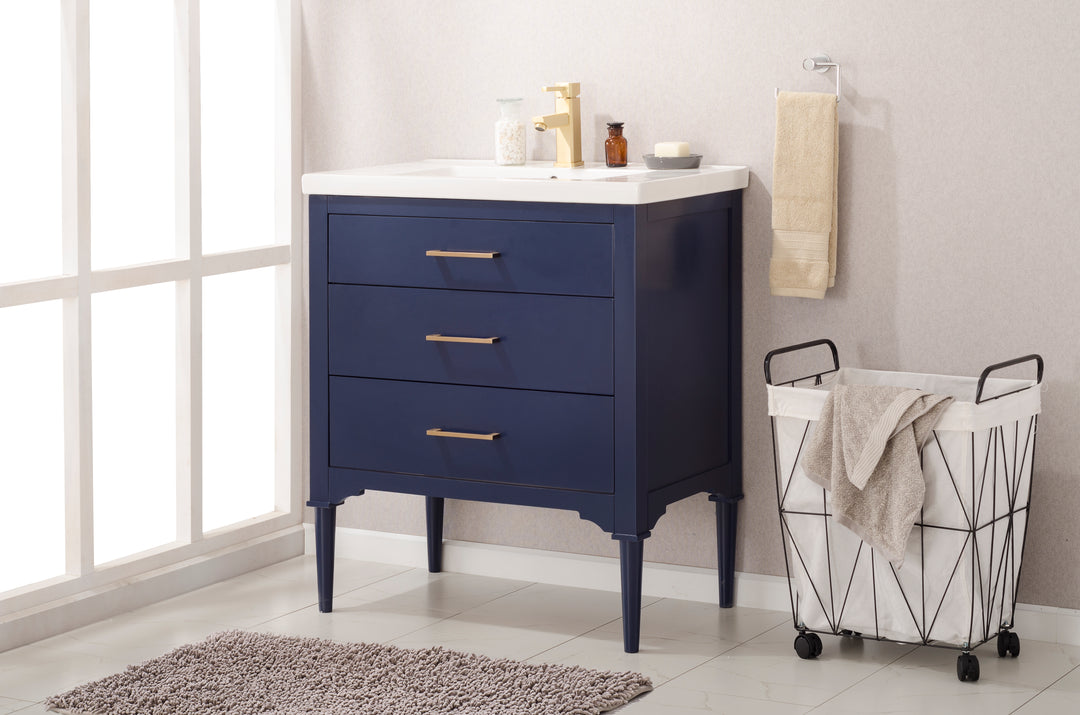 Mason 30" Single Sink Vanity with Porcelain Top