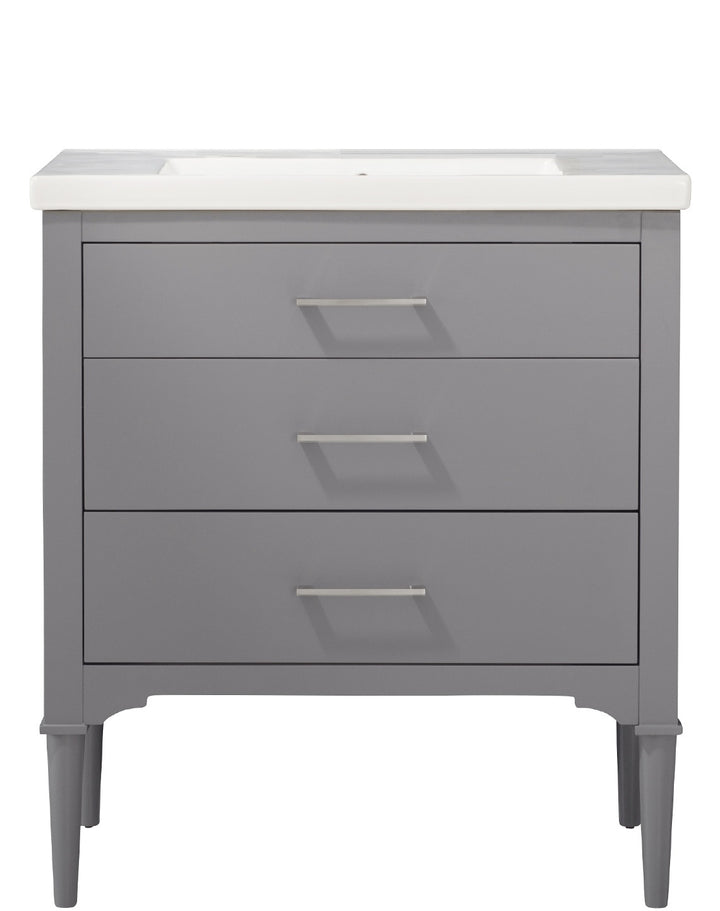 Mason 30" Single Sink Vanity with Porcelain Top