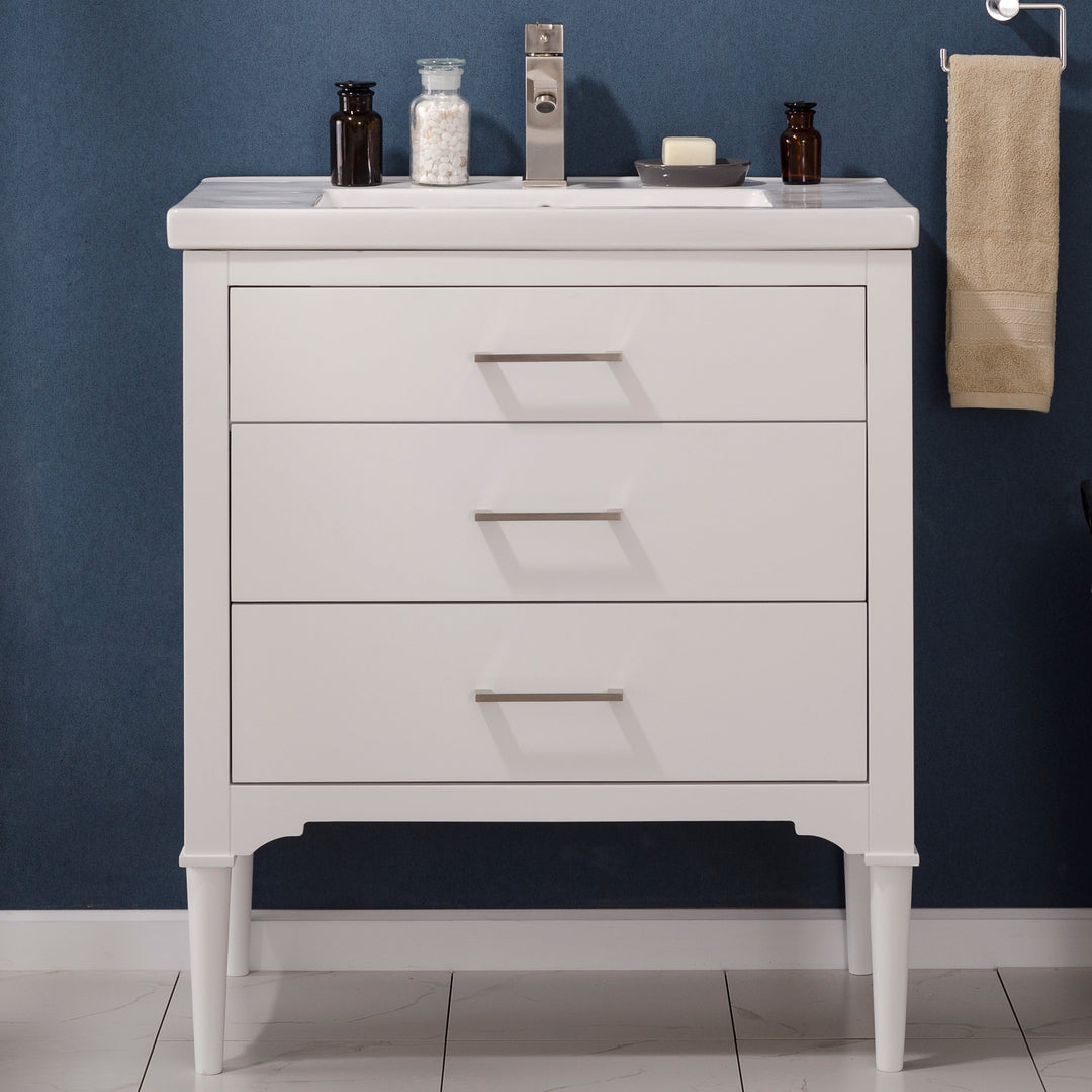 Mason 30" Single Sink Vanity with Porcelain Top