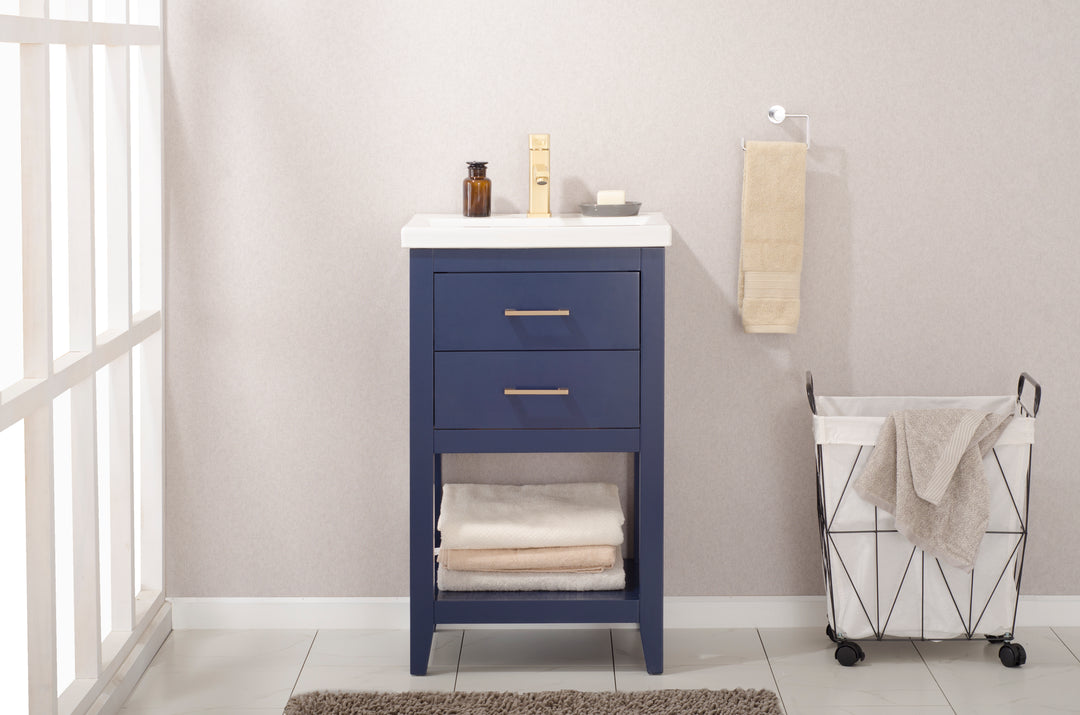 Cara 20" Single Sink Vanity with Porcelain Top