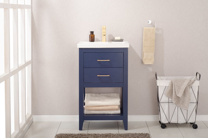 Cara 20" Single Sink Vanity with Porcelain Top
