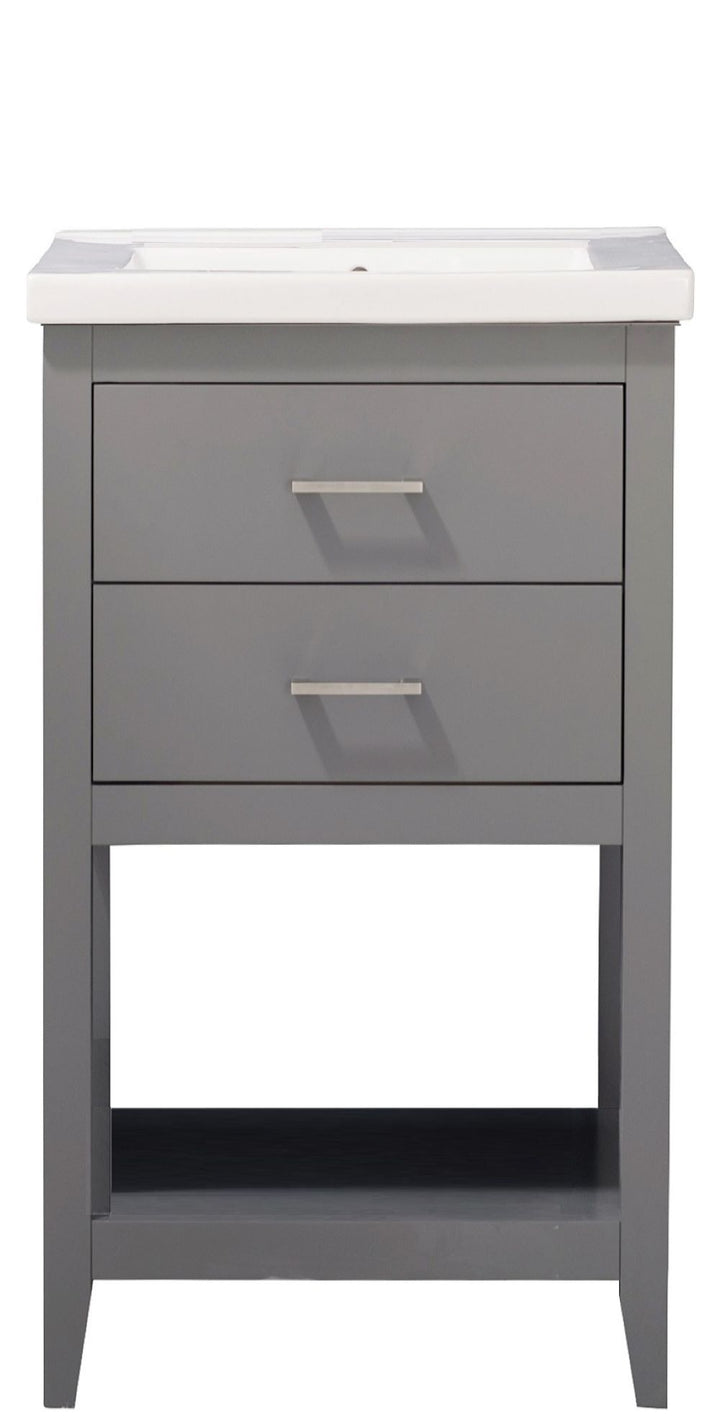 Cara 20" Single Sink Vanity with Porcelain Top
