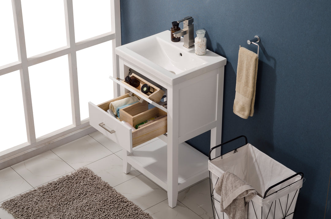 Cara 20" Single Sink Vanity with Porcelain Top