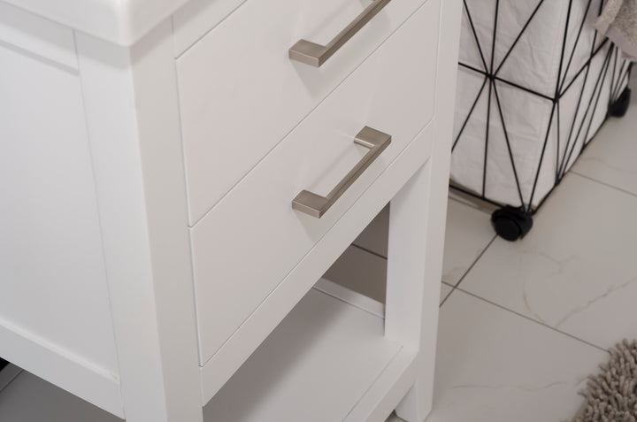 Cara 20" Single Sink Vanity with Porcelain Top