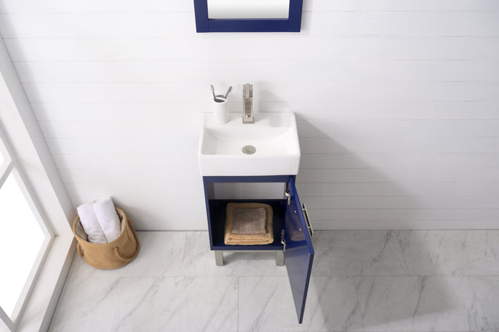 Stella 16.5" Single Sink Vanity with Porcelain Top