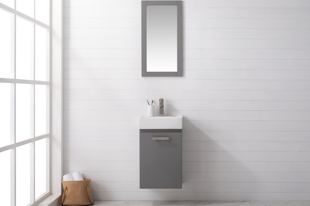 Stella 16.5" Single Sink Vanity with Porcelain Top