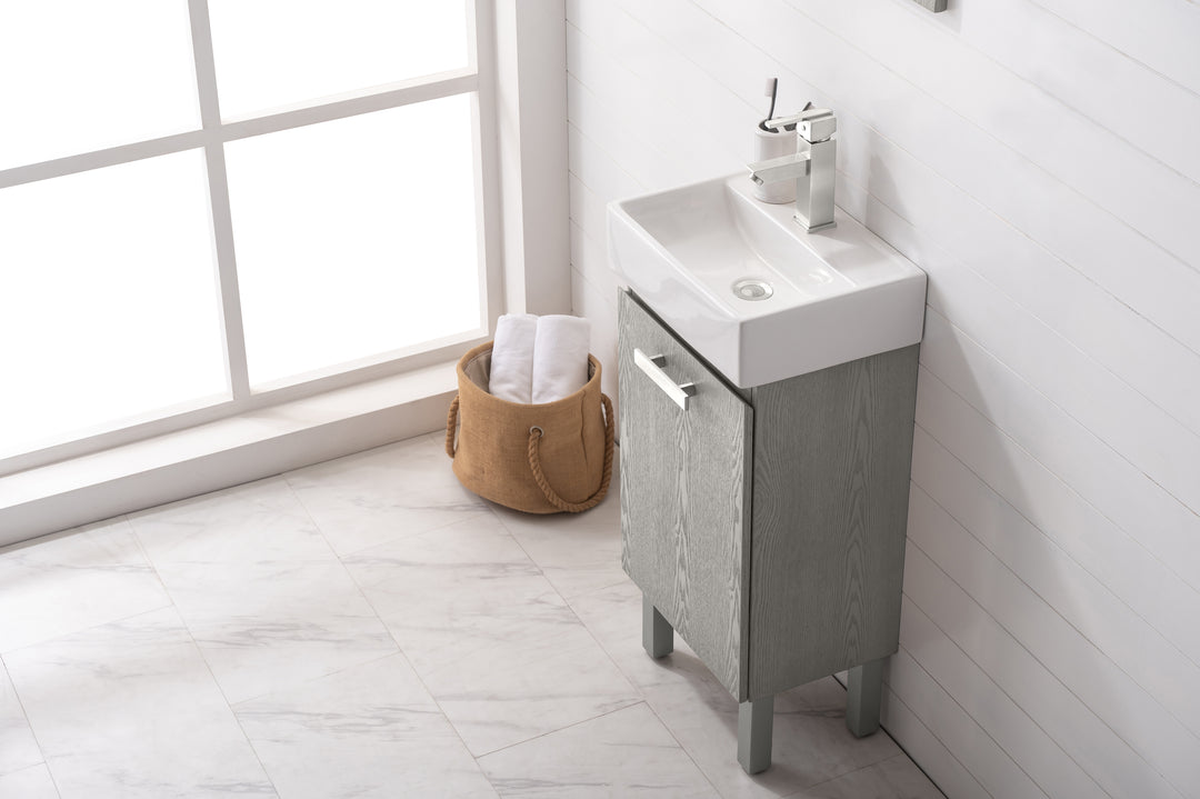 Stella 16.5" Single Sink Vanity with Porcelain Top