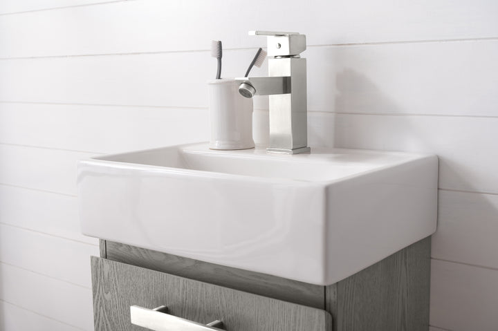 Stella 16.5" Single Sink Vanity with Porcelain Top