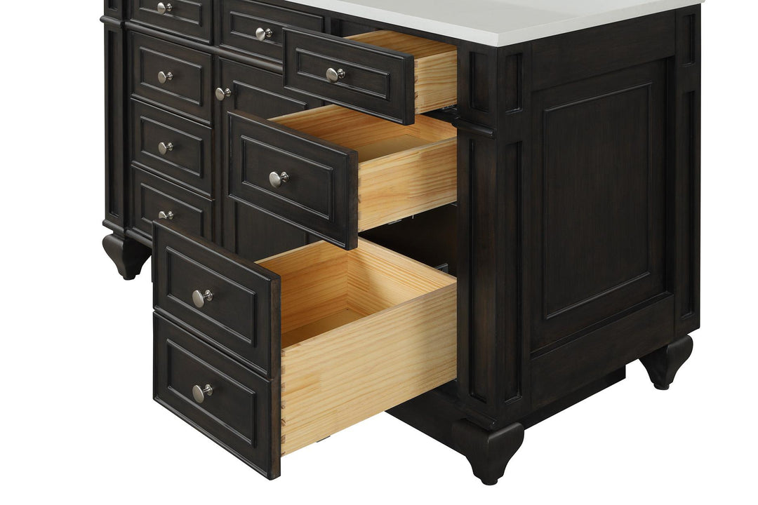 Winston 48" Single Sink Vanity with White Quartz Top