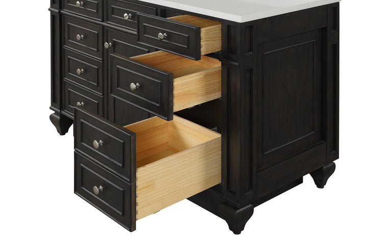 Winston 48" Single Sink Vanity with White Quartz Top