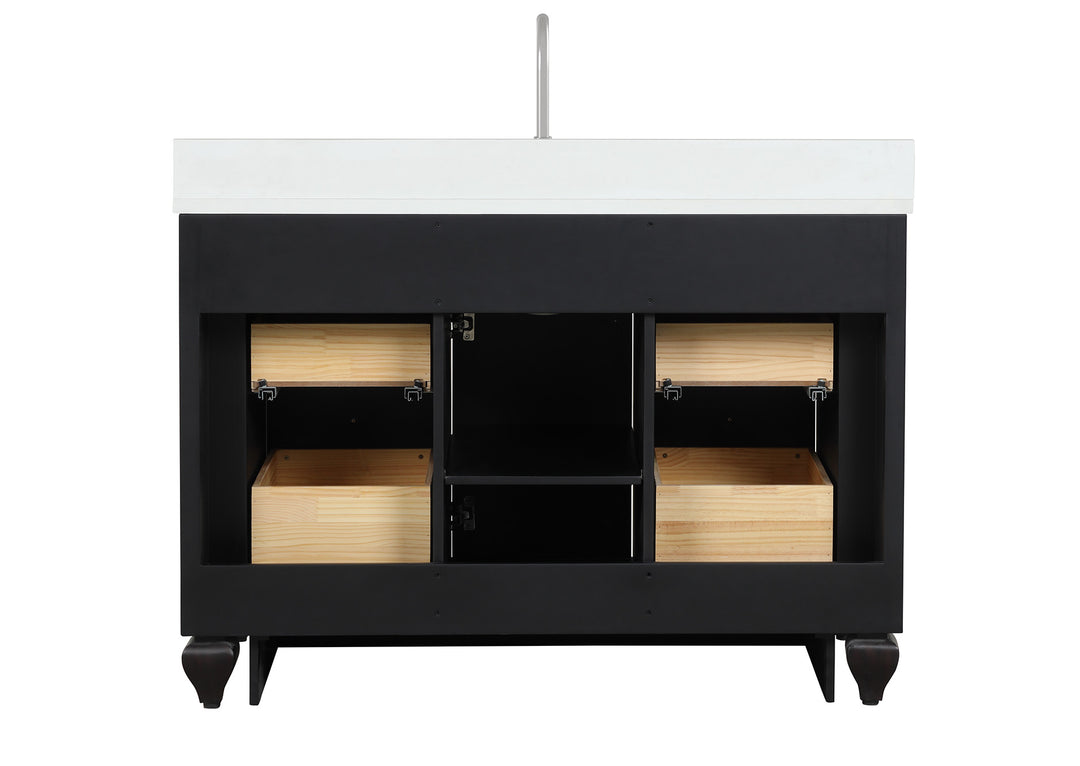 Winston 48" Single Sink Vanity with White Quartz Top