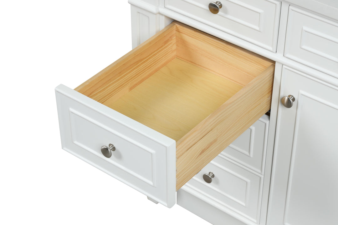 Winston 72" Double Sink Vanity with White Quartz Top