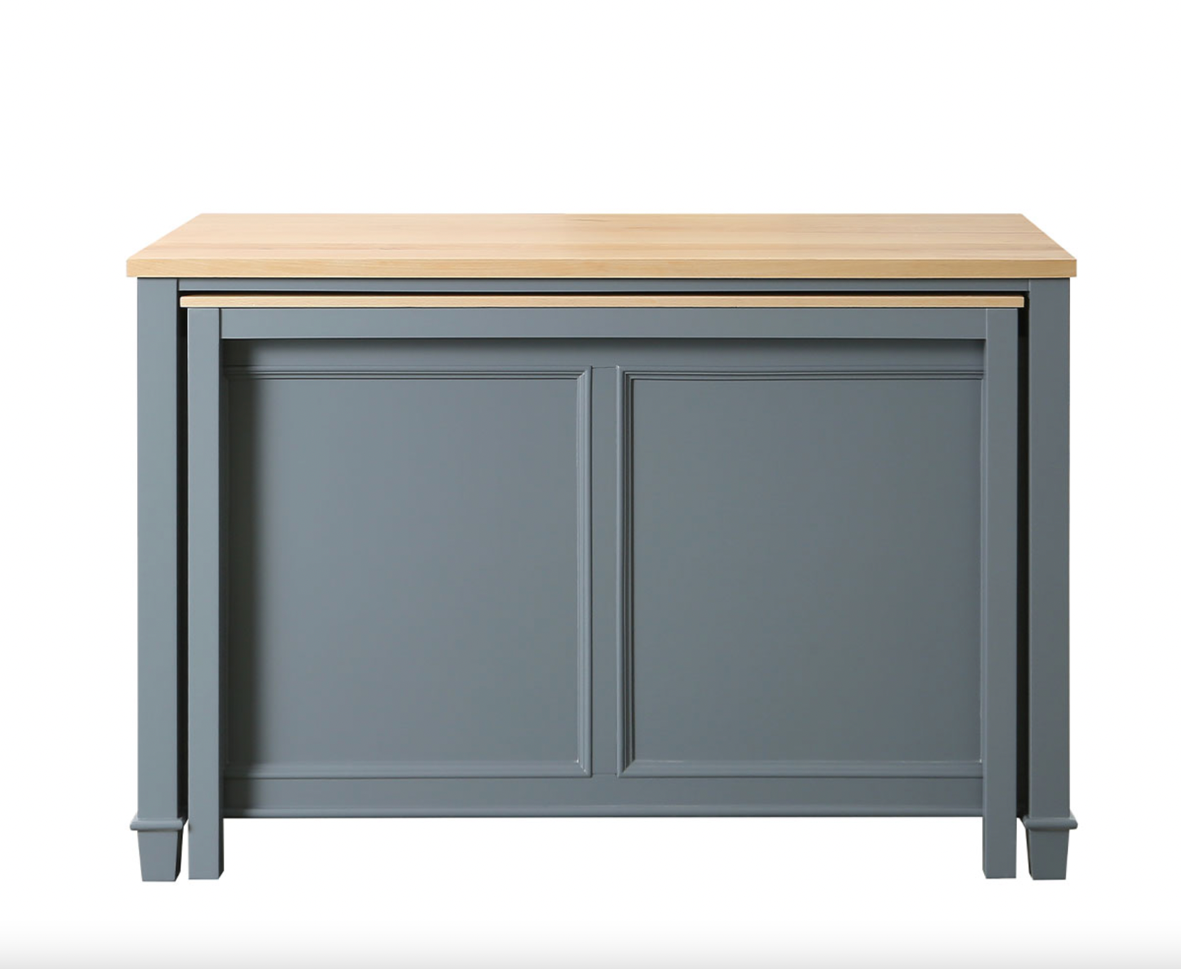 Medley 54 In. Kitchen Island With Slide Out Table - Gray