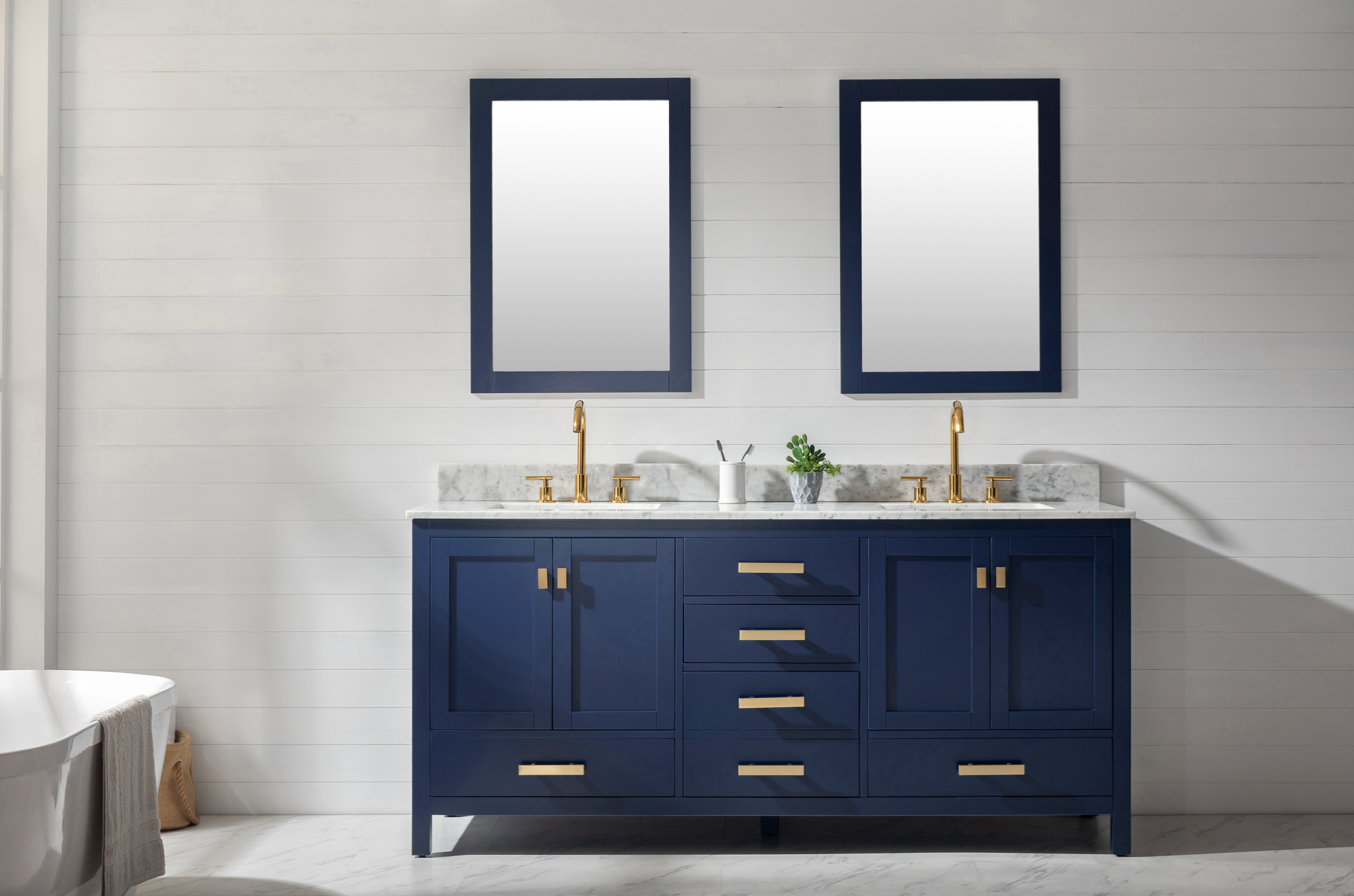 Valentino 72" Double Sink Vanity in Blue